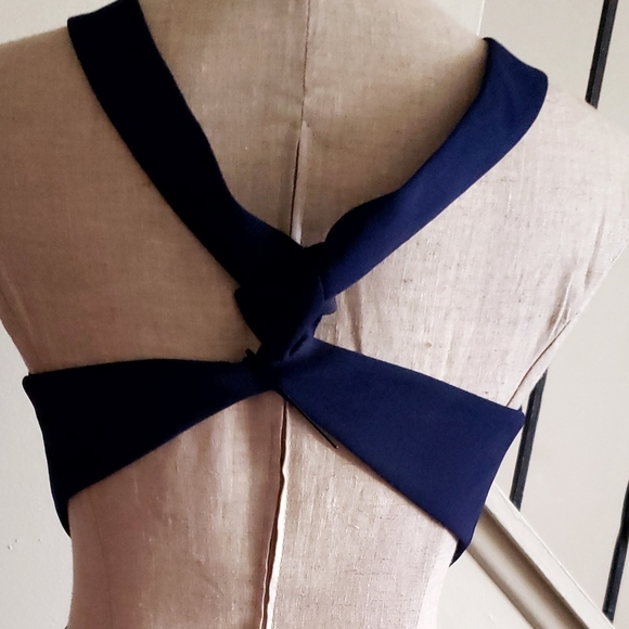 Navy Blue Cutout Dress - Picture 4 of 5